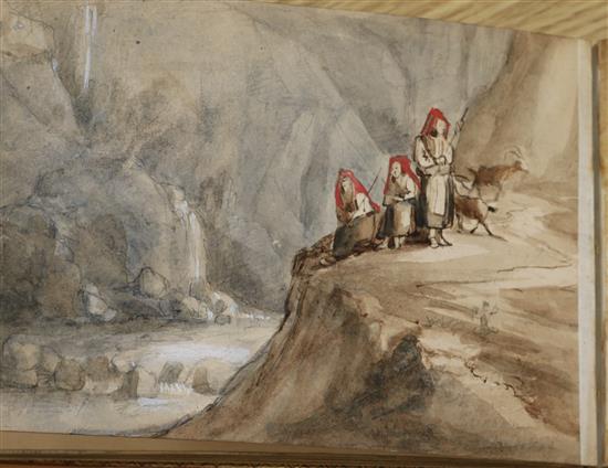 CLM, an album of sketches in The Pyrenees c.1856, 5 x 7in.